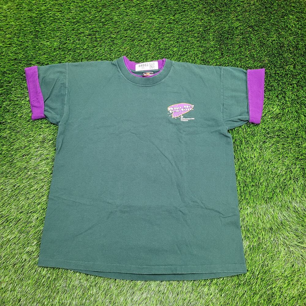 Vintage 90s Funny Sassy Attitude Shirt Womens Large 21x25 Green